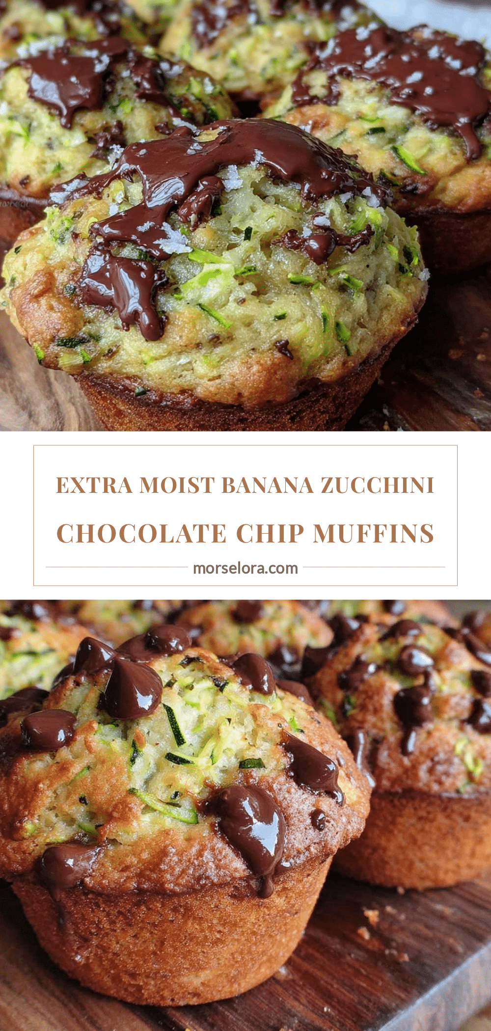 banana zucchini chocolate chip muffins recipe