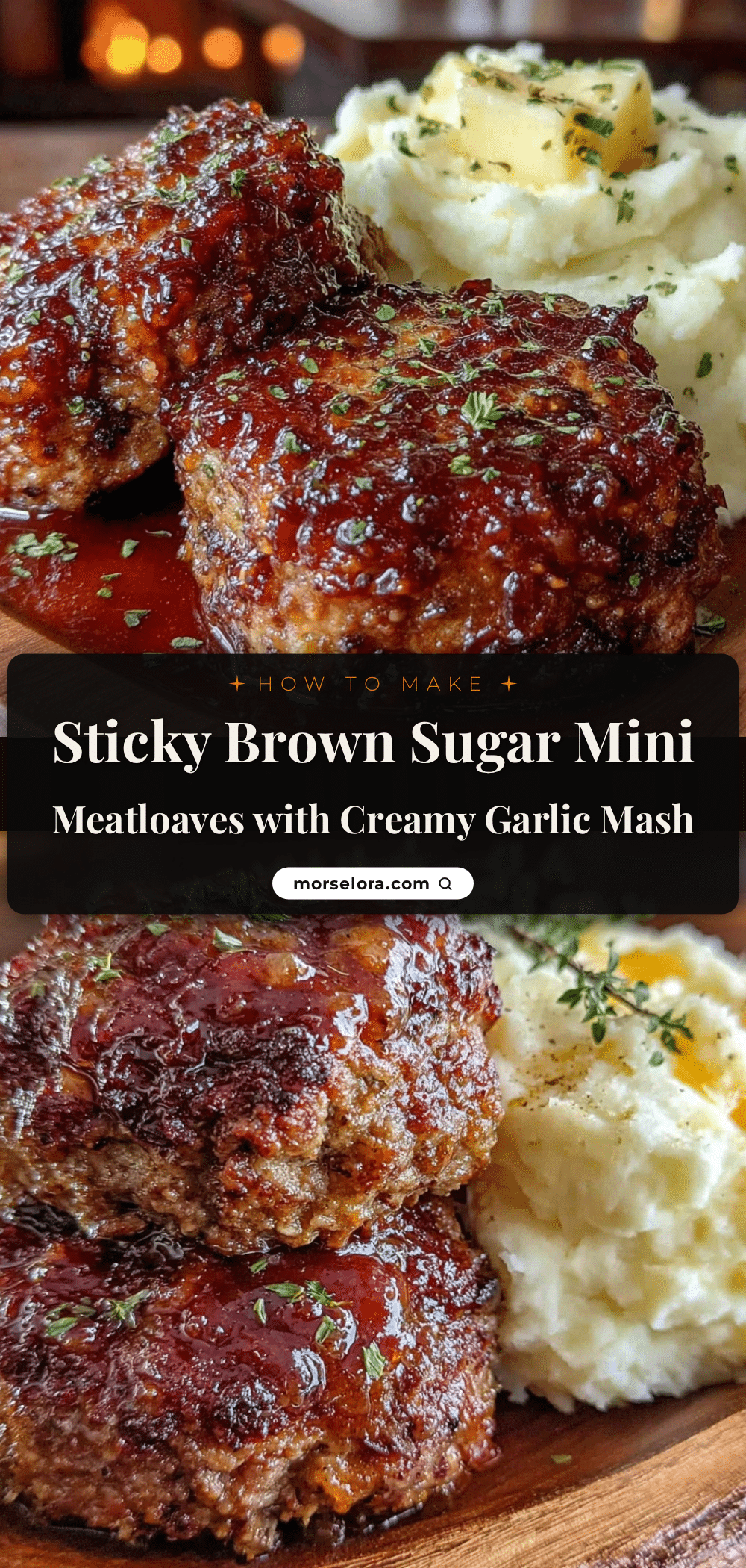 brown sugar glazed mini meatloaves recipe