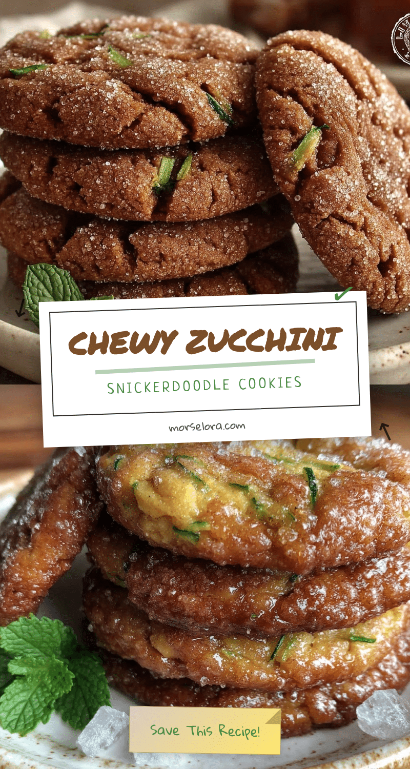 chewy zucchini snickerdoodle cookies recipe