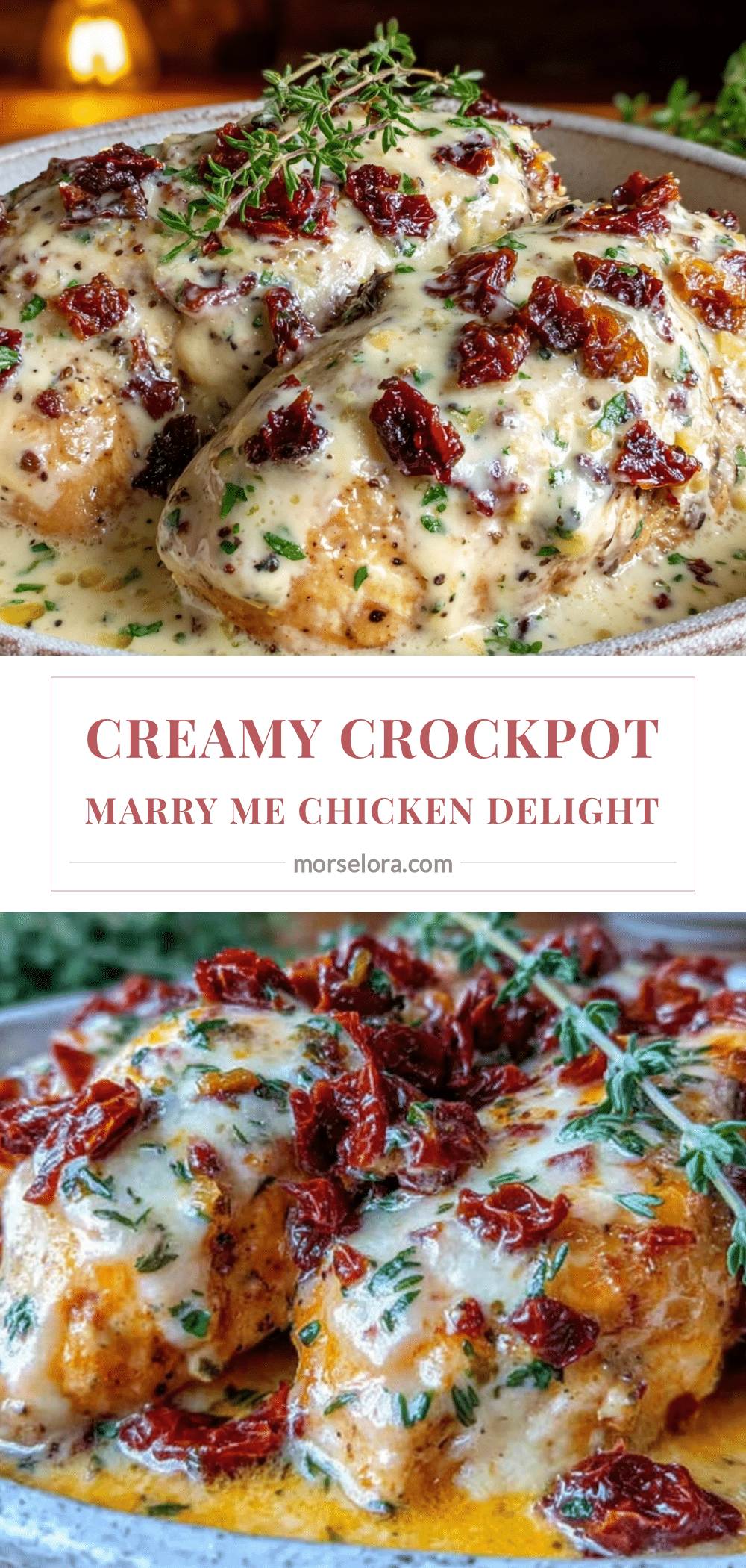 creamy crockpot marry me chicken recipe