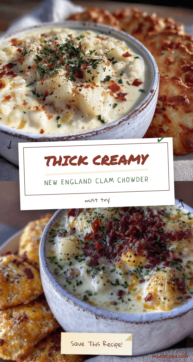 creamy New England clam chowder recipe