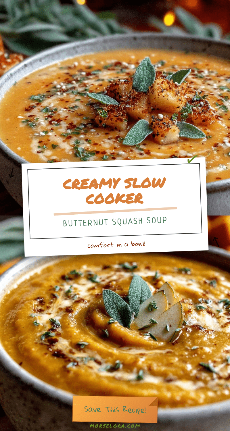 creamy slow cooker butternut squash soup recipe