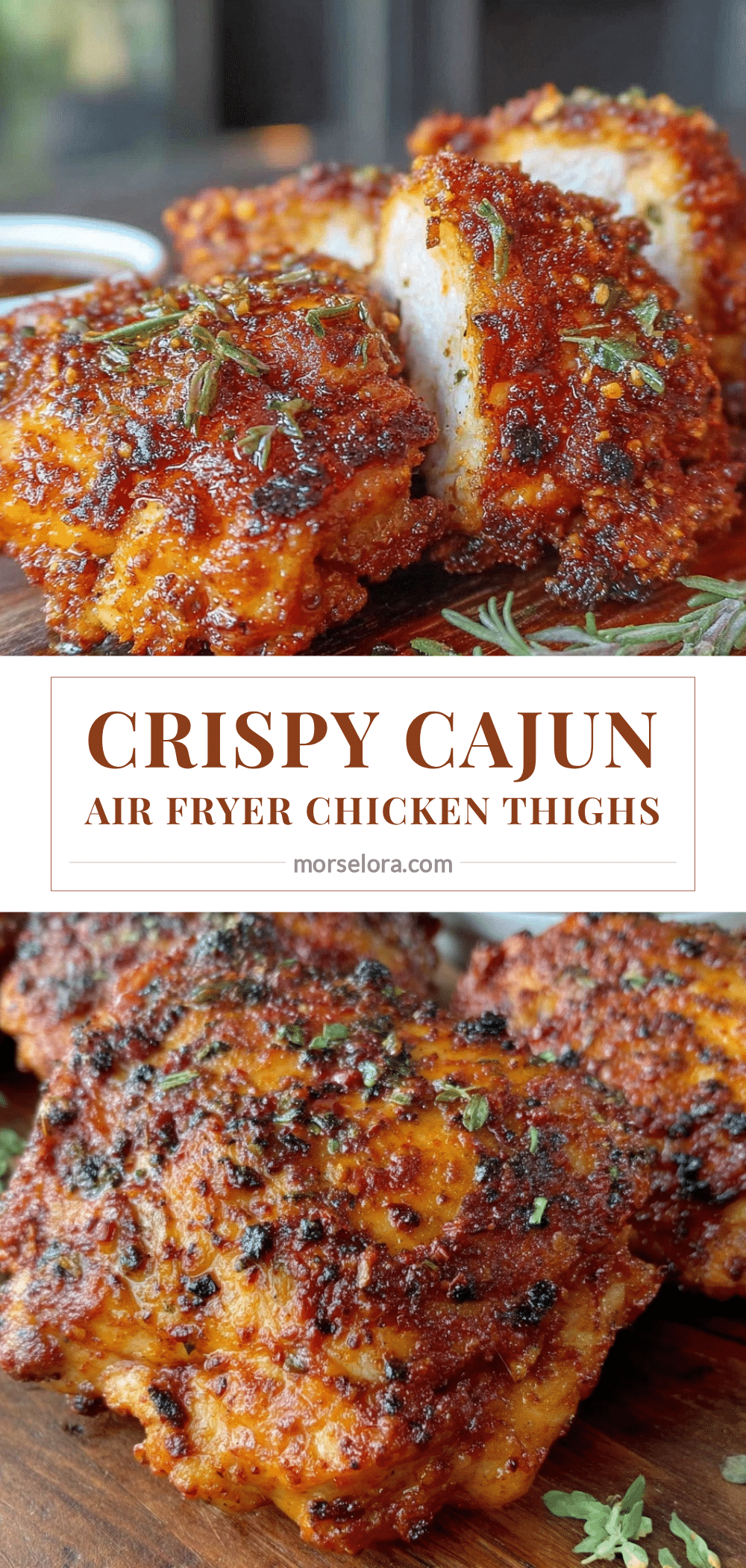 crispy Cajun air fryer chicken thighs recipe