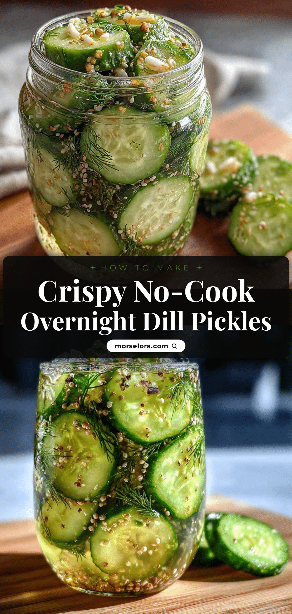 crispy overnight refrigerator dill pickles recipe