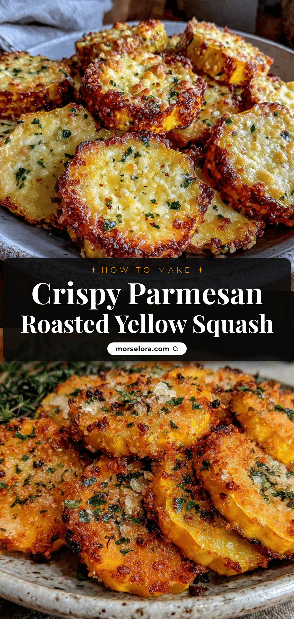 crispy parmesan roasted yellow squash recipe