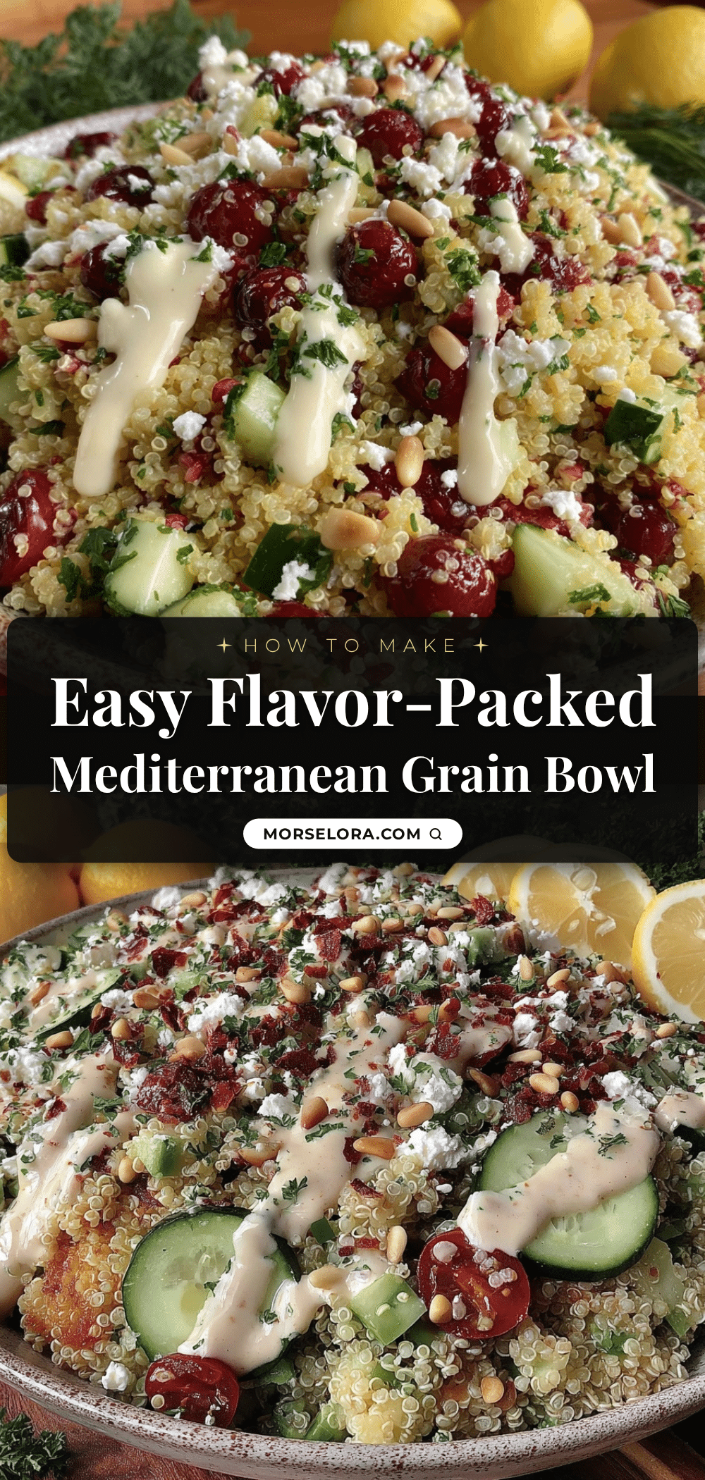 easy mediterranean grain bowl recipe