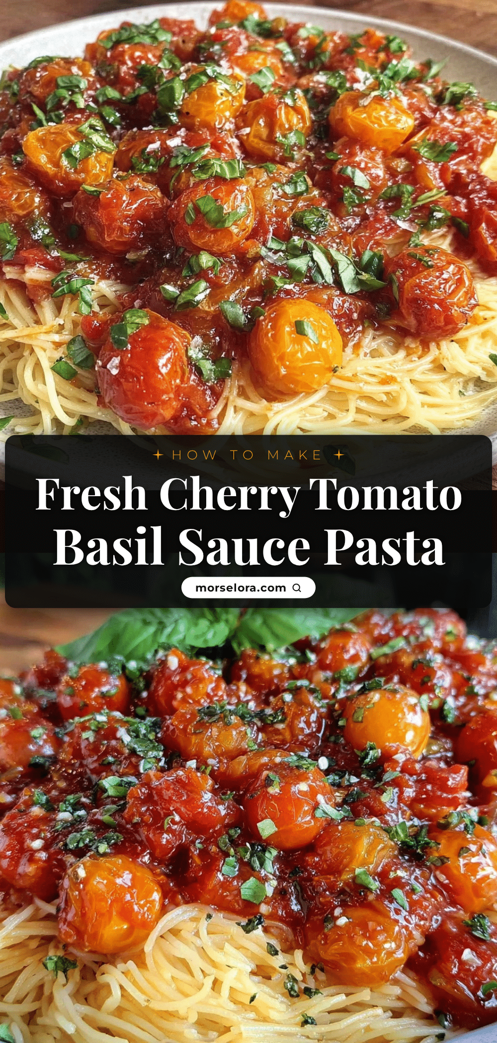 fresh cherry tomato basil sauce pasta recipe