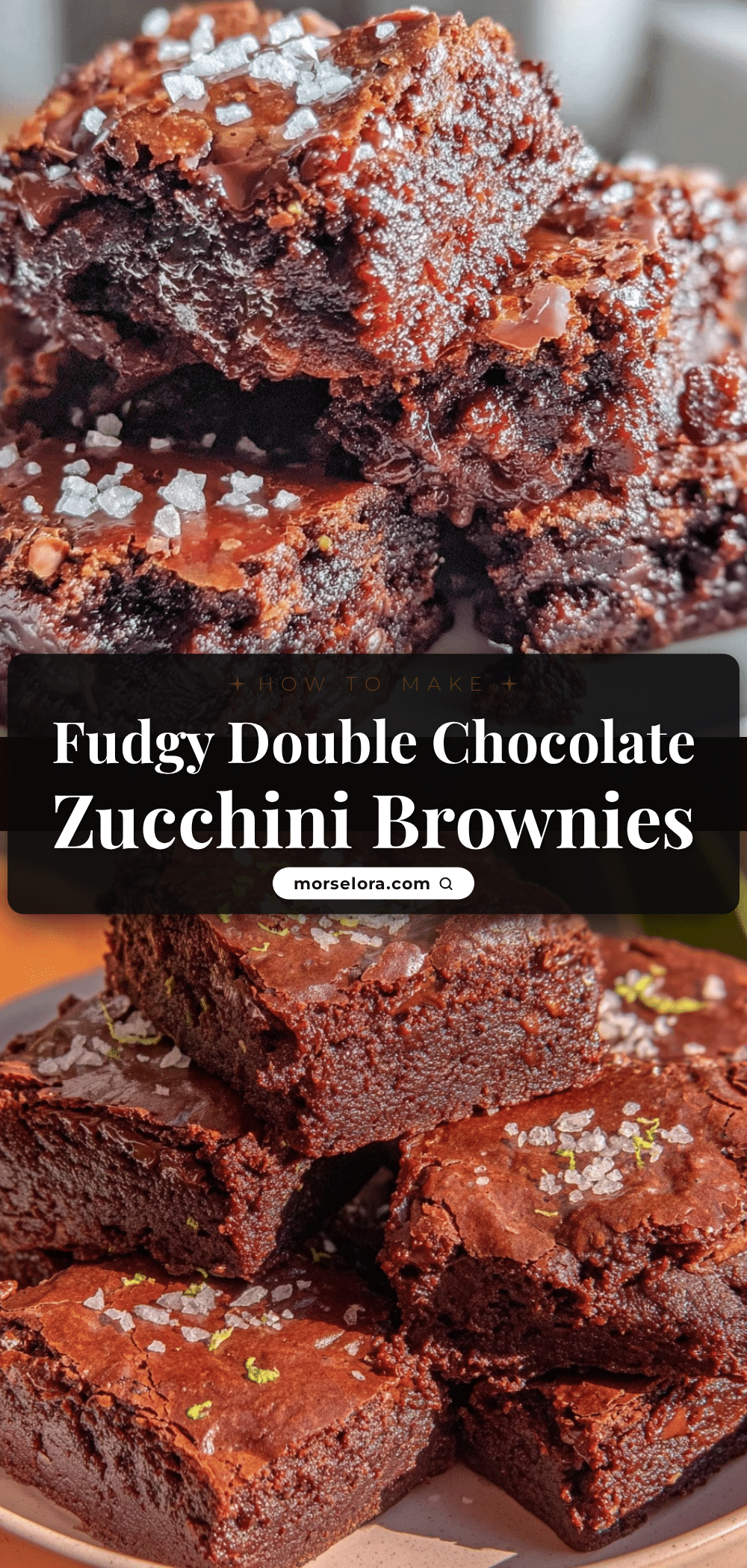 fudgy double chocolate zucchini brownies recipe