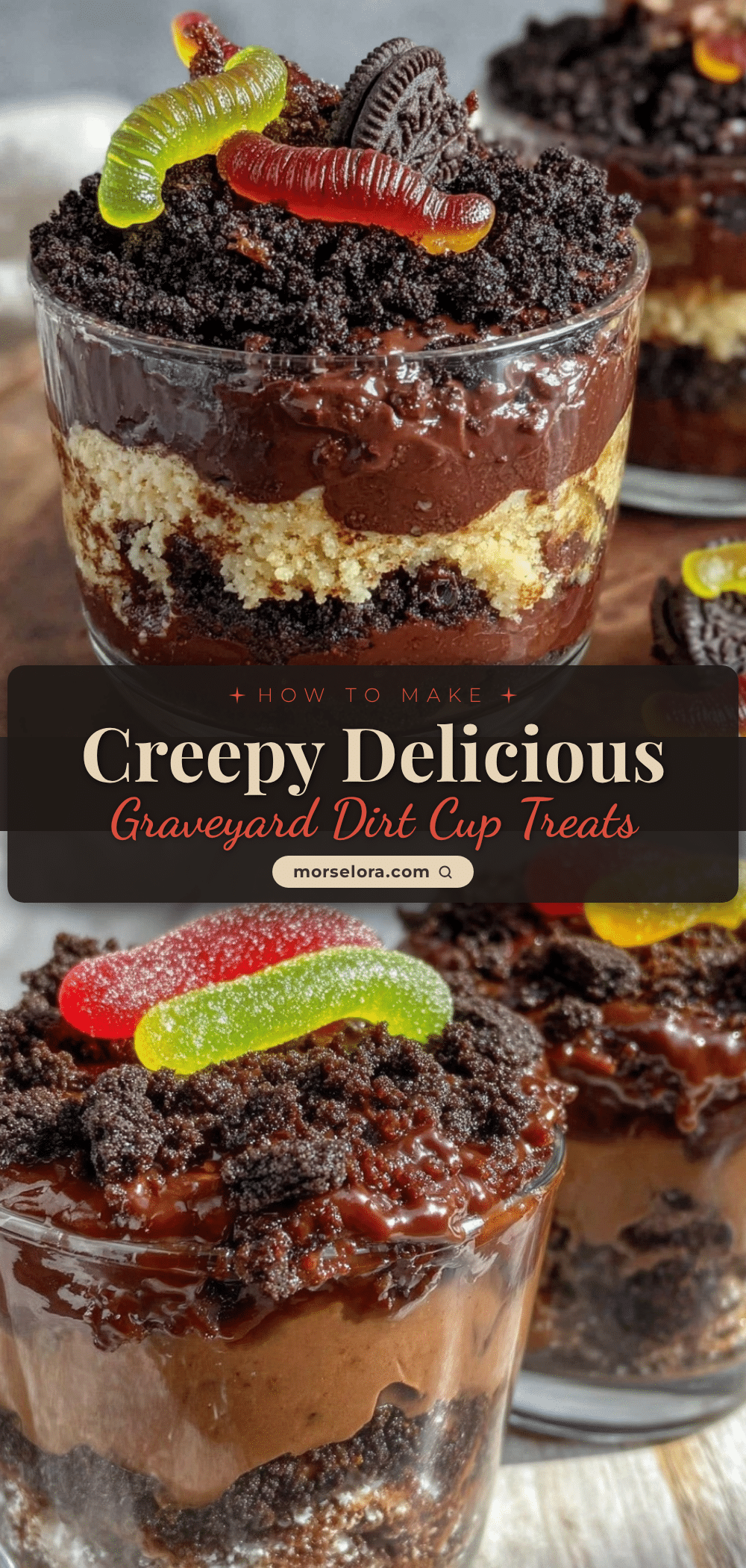 Graveyard Dirt Cup Pudding recipe