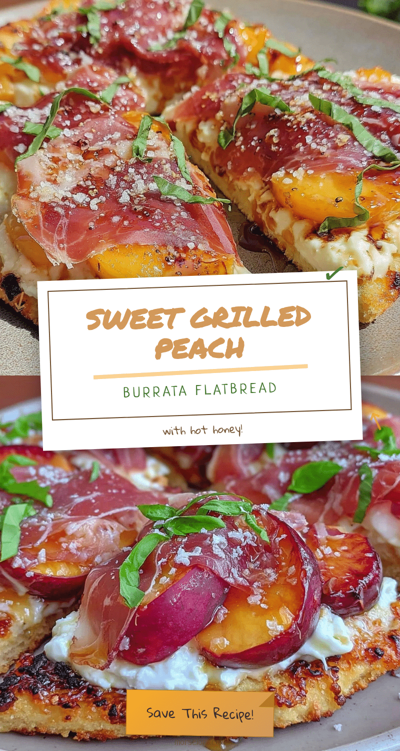 grilled peach burrata flatbread recipe