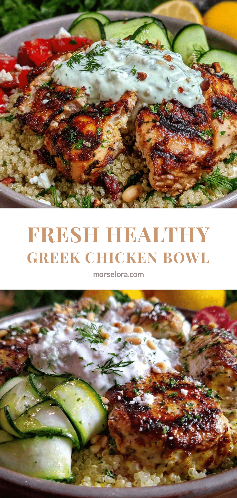 healthy greek chicken bowl recipe
