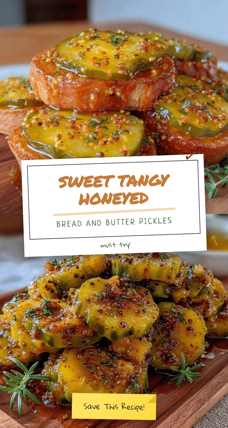 honeyed bread and butter pickles recipe