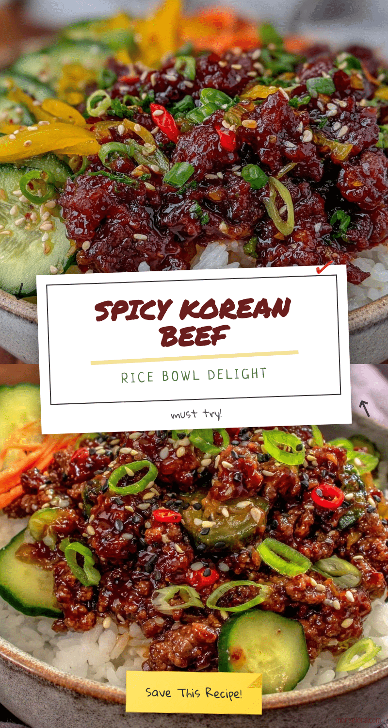 Korean ground beef rice bowl recipe
