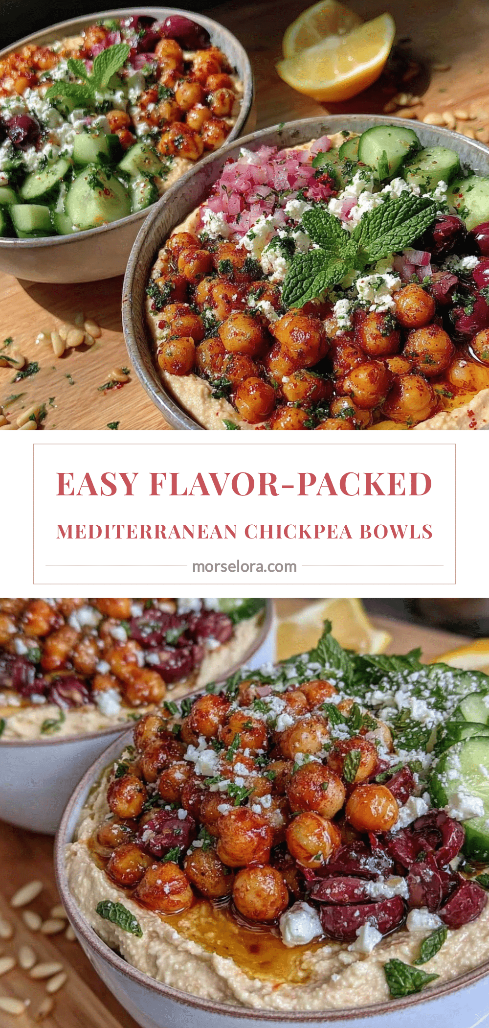 Mediterranean Chickpea Hummus Bowls recipe