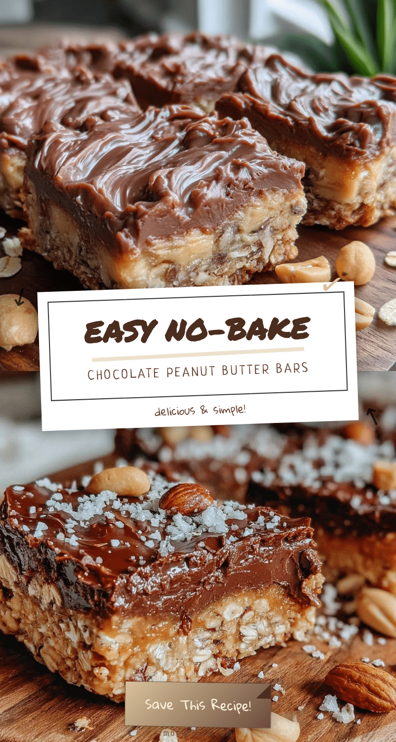 no-bake chocolate peanut butter granola bars recipe