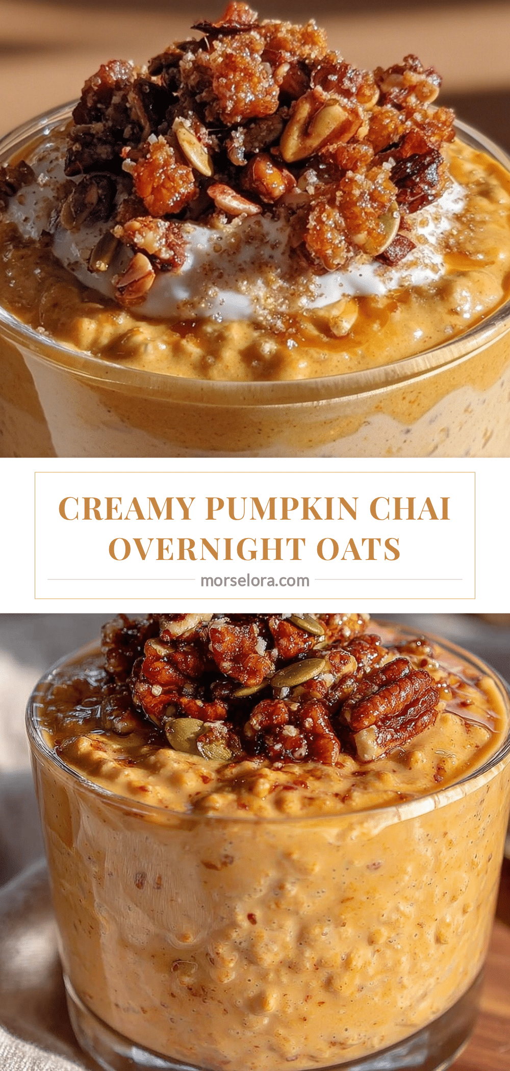 pumpkin chai spice overnight oats recipe