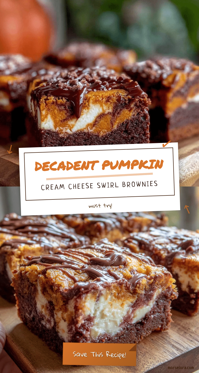 pumpkin cream cheese swirl brownies recipe