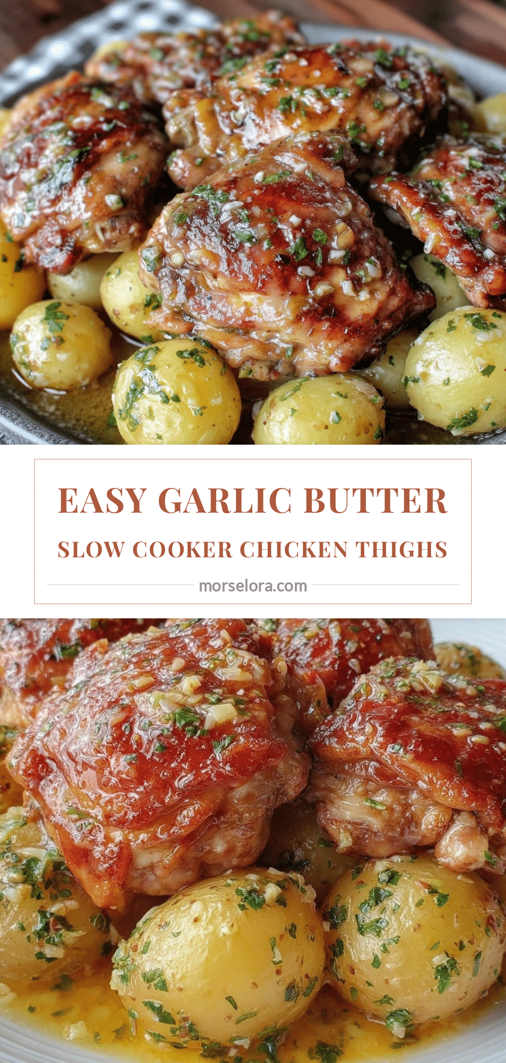 slow cooker garlic butter chicken thighs recipe