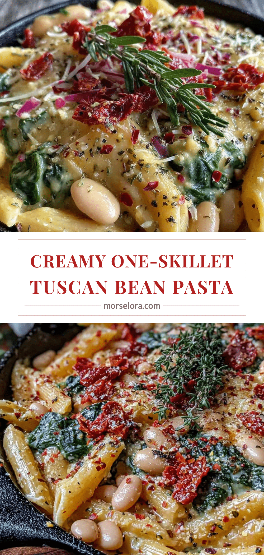 Tuscan white bean and spinach pasta recipe