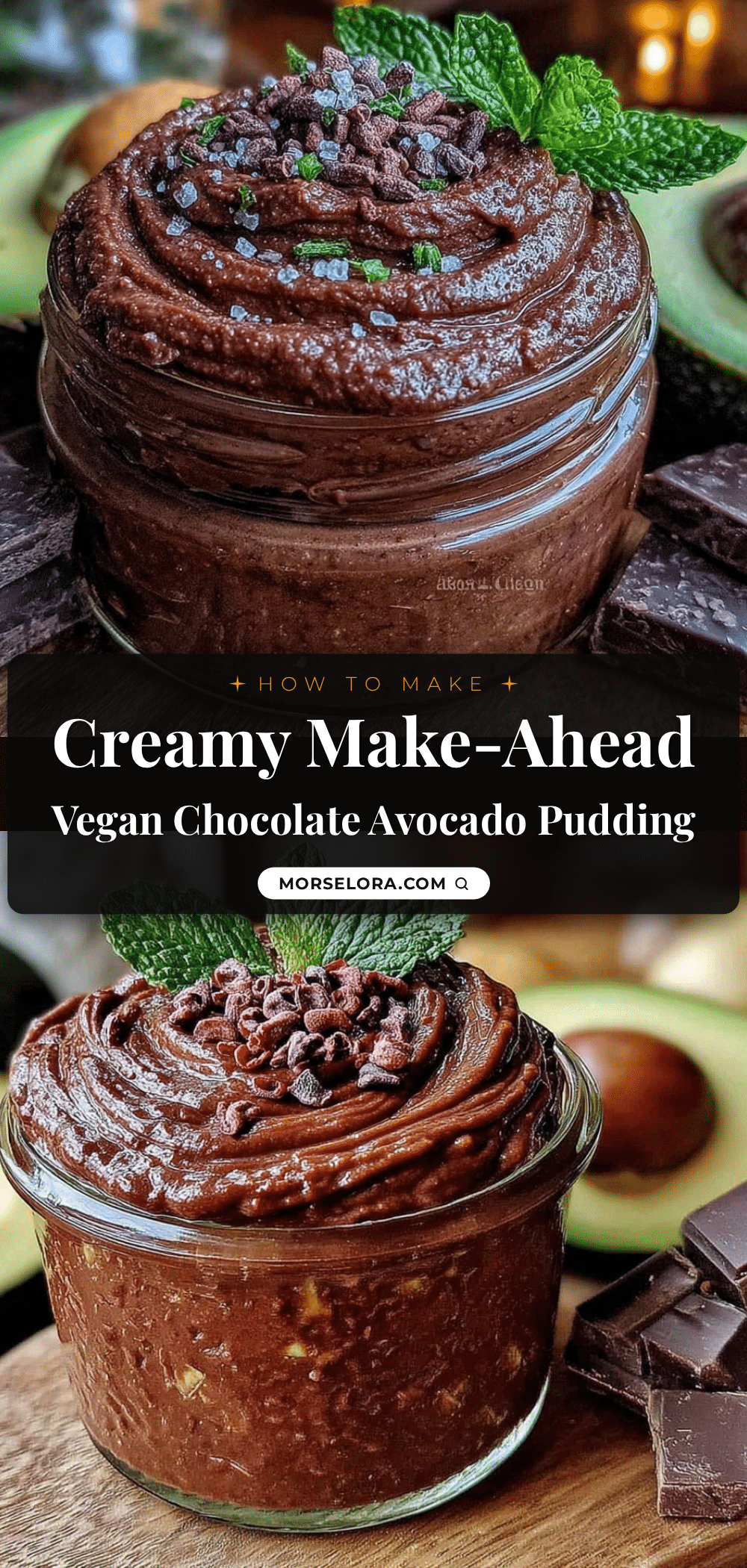 vegan chocolate avocado pudding recipe