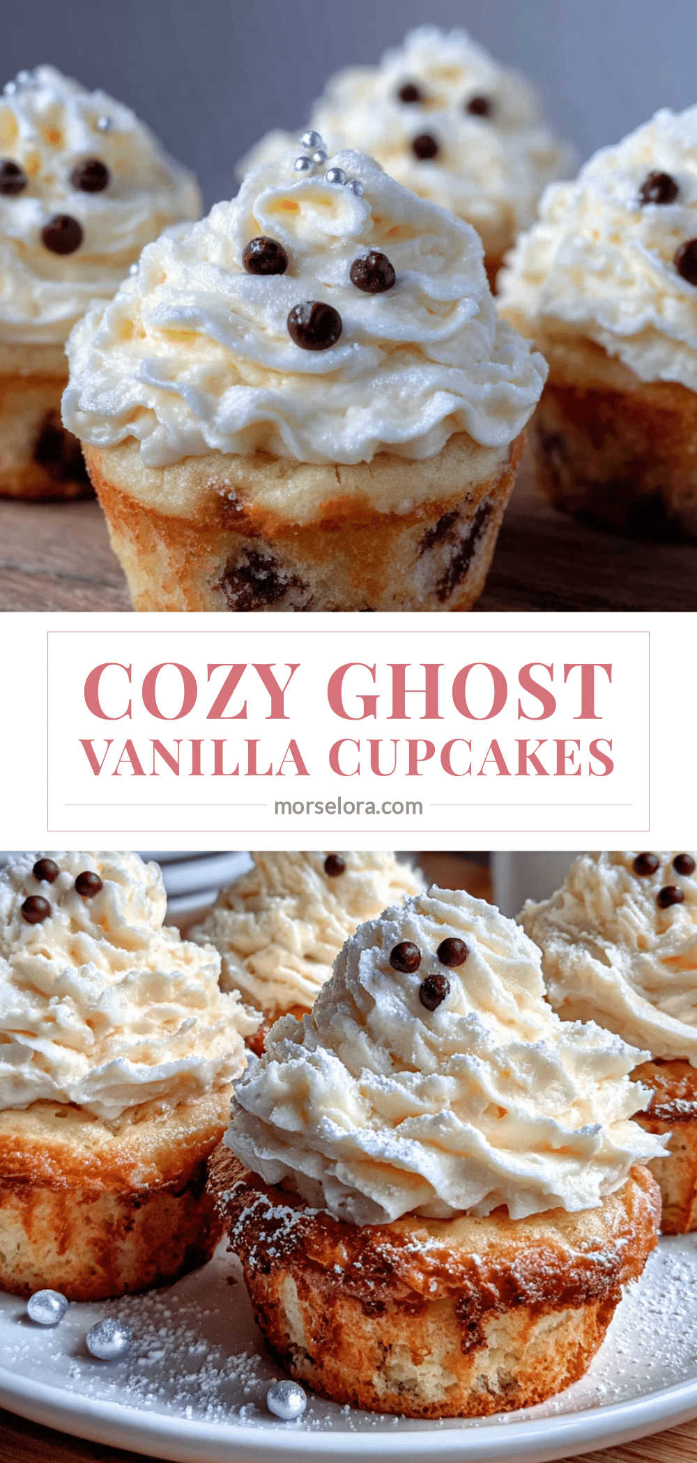 ghost-shaped vanilla cupcakes recipe