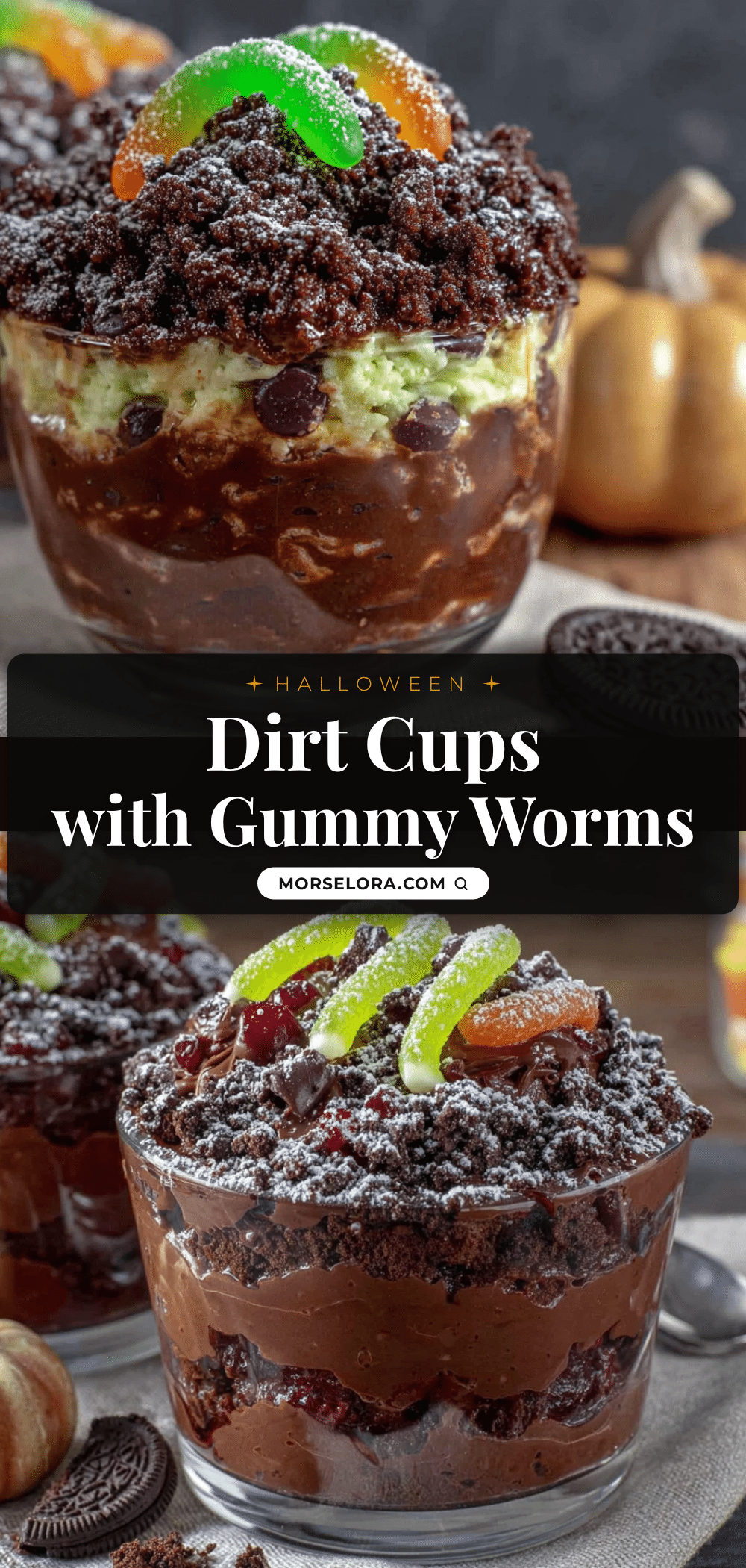 halloween dirt cups recipe