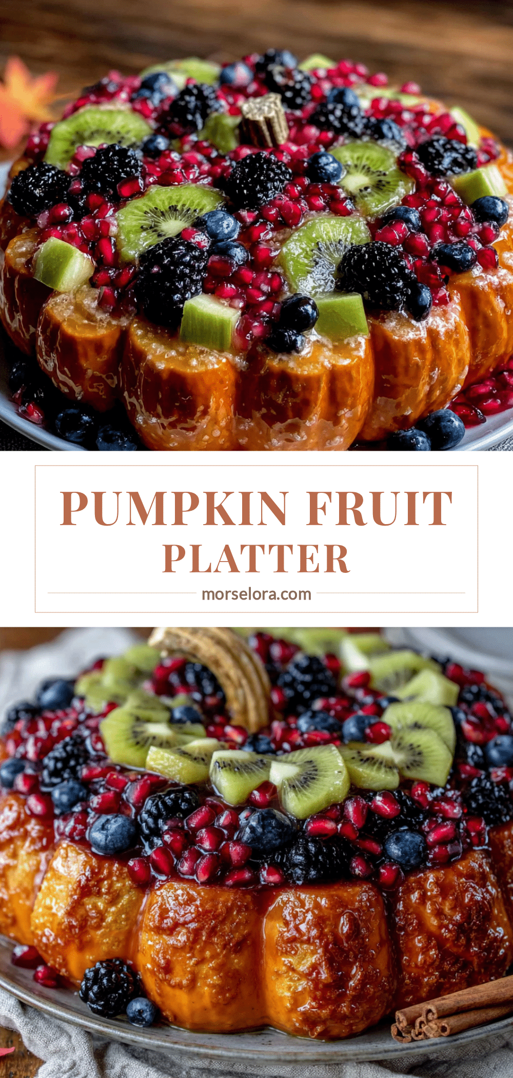 pumpkin-shaped fruit platter recipe